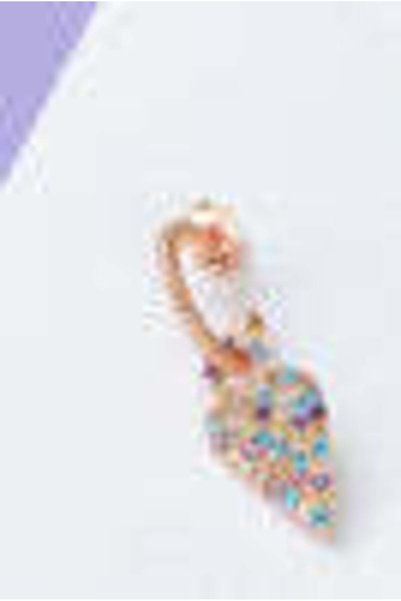 arcina jewellery Mix Stone Heart Open Hoop Earrings