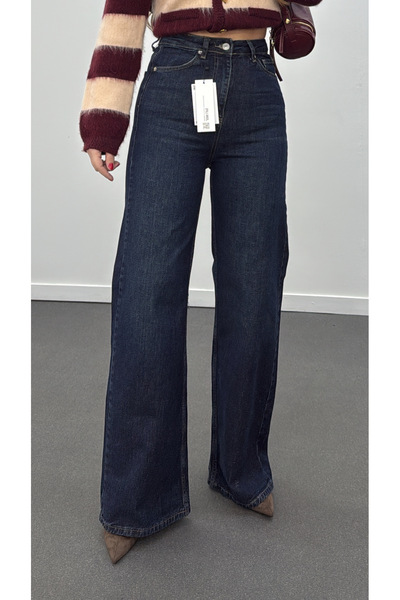 Narferita Helsinki Kot Yıkamalı Wide Leg Jeans
