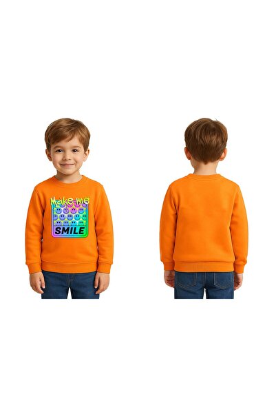 SEDİRLİ Unisex Smile cu imprimeu pentru copii Swae tricou 3 fire cu borduri