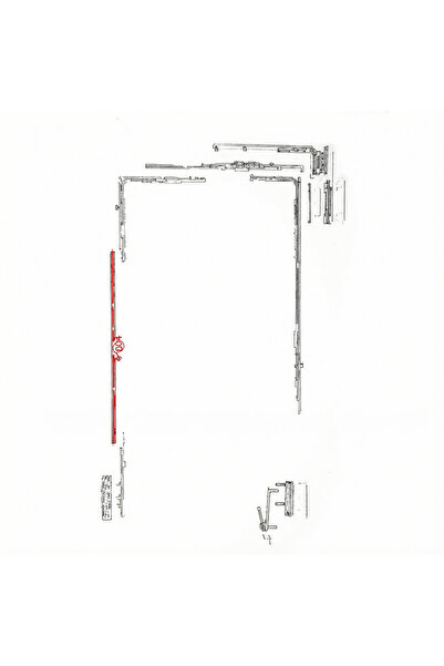 Vorne PVC Çift Açılım Tk. En-Boy (600-850) x (1700-2200) 13 Aks