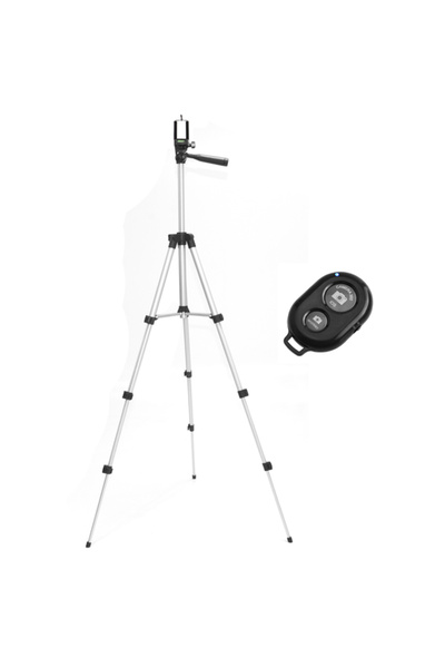 SERSIMO Set trepied foto universal din aluminiu cu telecomandă Bluetooth, 34–...