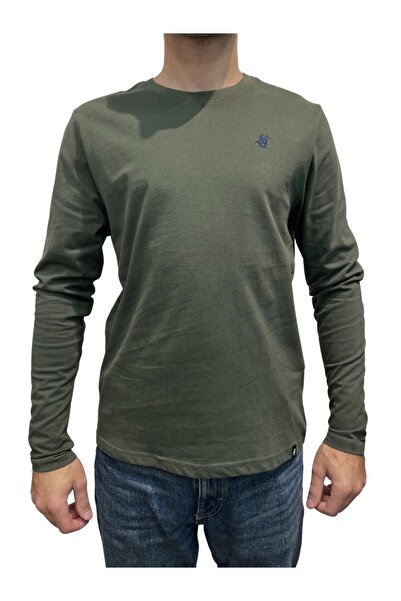 U.S. GRAND POLO EQUIPMENT & APPAREL U.S. Grand POLO Men's long sleeve crew neck T-shirt, Dark Green