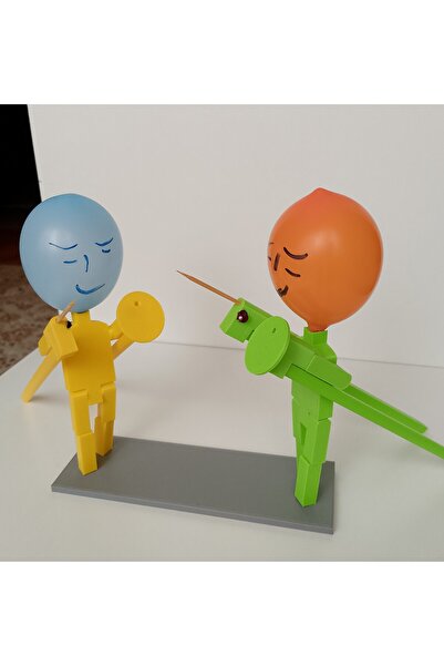 mekteplim Gift Balloon Man Duel Game, 30 Balloon Gifts Included