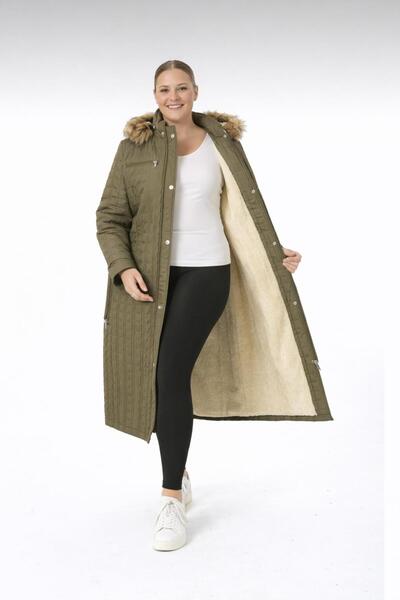 TUTveAL Collection Jachetă impermeabilă, haină de mărime mare, matlasată, cu ...