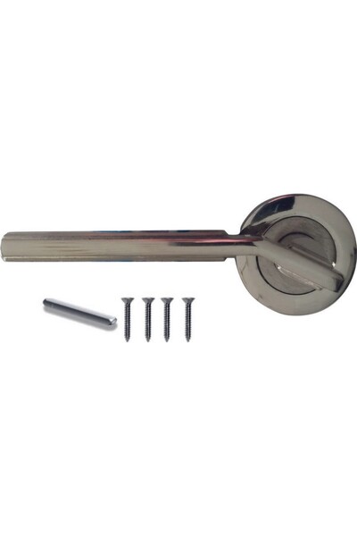 Selim Yapı Ceyda Model Çelik Kapı Kolu Açma Tutma Kulpu Rozetli (Sol Yön)