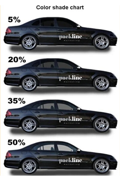 Packline Marketing %05 Koyu Ton Siyah Cam Filmi Ev - Araba - Balkon - Ofis 90cm x 3metre