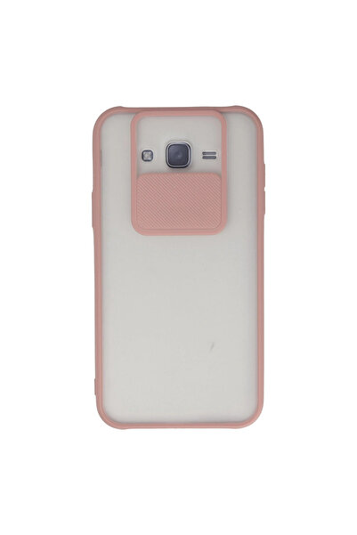 Twin Store حافظة جالاكسي J7 من السيليكون المنزلق لكاميرا Palm Frosted - وردي