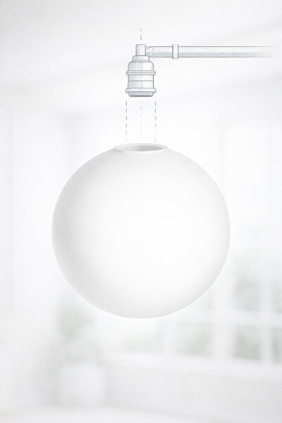 Vivido Home Beyaz Globe Cam, Avize Camı