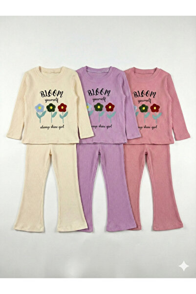 tinytrends Floral Embroidered 100% Cotton Girls' 6-Piece Set