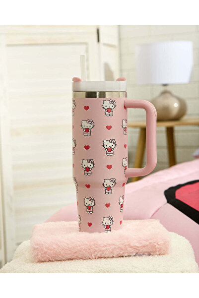 REDTAG Girls Pink Hello Kitty Stainless Steel Tumbler Bottle