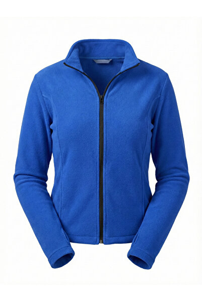 blck & premium Parmak Geçme Detaylı Kadın Polar Ceket