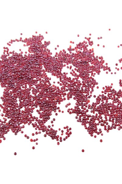 Serhat Aksesuar ve El İşçilik 08 خرز رملي بألوان حمراء 3 مم (100 جرام 6000 قطعة)