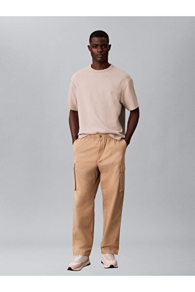 Calvin Klein RLXD STRAIGHT COMFORT COTTON CAR Erkek Kahverengi Kargo Pantolon