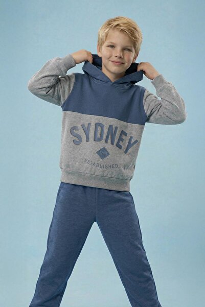 Perendi Σετ χειμερινής φόρμας με κουκούλα με λεπτομέρεια εκτύπωσης για αγόρια