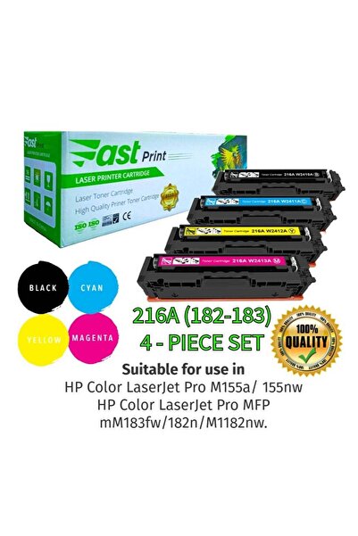 Fast Print 4-Piece 216A Compatible Toner Set - W2410A/W2411A/W2412A/W2413A