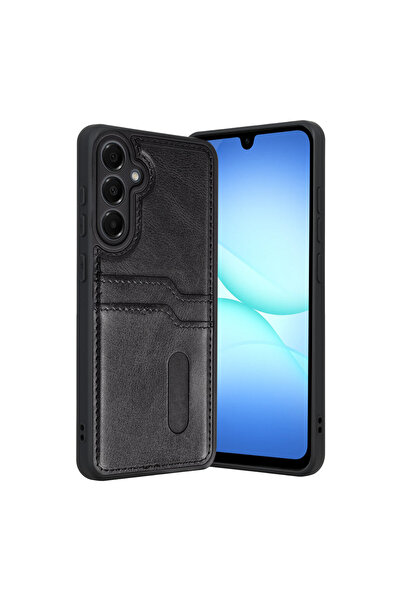 NewFace Samsung Galaxy A17 5g Leather Case with Sara Card Holder - Black