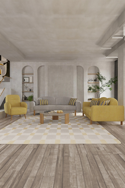 Modalife Bohem Plus Koltuk Takımı - Gri ( 2Adet 3'lü Koltuk, 1 Adet Berjer) (...