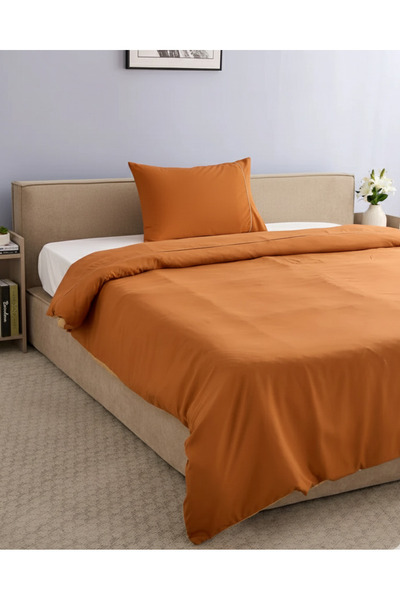 REDTAG Brown Reversible 2-Piece Duvet Cover Set (Single Size)