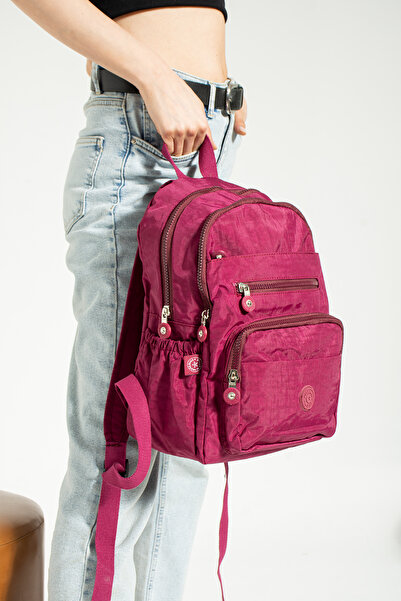 PASSTELL Women's Clinker Fabric Waterproof Soft Backpack