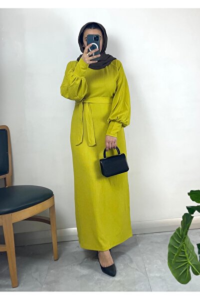 NİSUM MODA Belted Wrap Dress