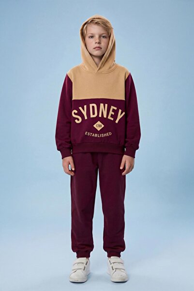 Perendi Σετ χειμερινής φόρμας με κουκούλα με λεπτομέρεια εκτύπωσης για αγόρια