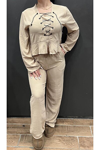 Asil Collection Long-Sleeved Muslin Fabric Suit