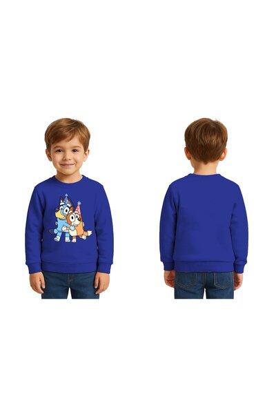 SEDİRLİ Унисекс детска суитшърт с принт Bluey, 3-слойна Sherpa