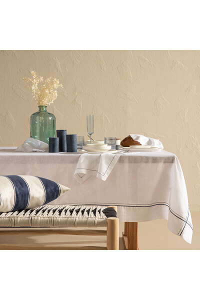 Chakra Ruban Masa Örtüsü Beyaz