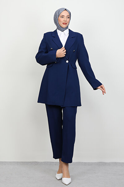 Lamia Giyim Blazer Ceket Takım Lacivert