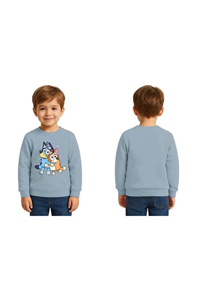 SEDİRLİ Unisex Bluey cu imprimeu pentru copii Swae tricou 3 fire cu borduri
