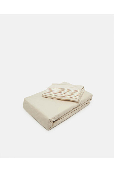 REDTAG Beige 2-Piece Pleated Duvet Cover (Single Size)
