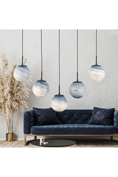 HubRom Πολυέλαιος, EFSER 4110-05-BLL 76x85 cm 5xE27-60W Μαύρο