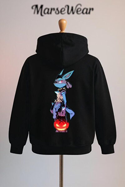 Vordevia مطبوع سترة قطنية مكونة من 3 خيوط O قصة فضفاضة K بغطاء رأس