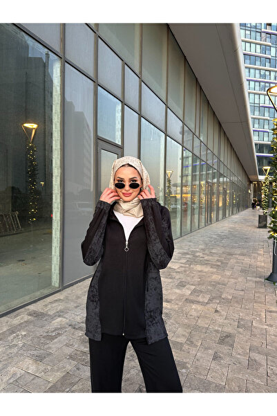 Oxygen Scarfs Premium 0Ysho Fabric Vintage Women's Hooded Two-Piece Suit