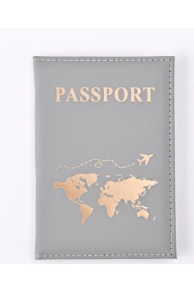 Silpus Single Passport Case Wallet Gray