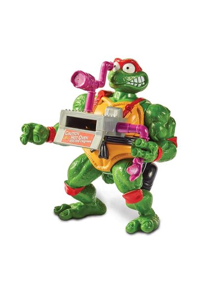 Generic PlayMates TMNT Pizza Tossin Raph, 5" Figure, Launch Pizza Pie Discs!