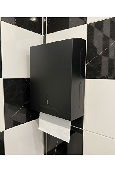EMFA AKSESUAR Black Paper Towel Holder Z Fold Napkin Dispenser Brass