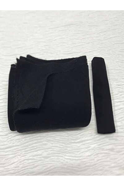 Yiğit Kumaş Ribanalı Şardonlu 3 İplik Kumaş Siyah, Parça 75x180 cm