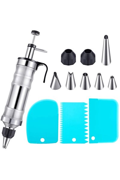 Generic Patelai Cake Decorating Syringe Set, Stainless Steels Dessert Frostin...