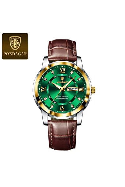 BORNOVA GÜMRÜK MARKET POEDAGAR Lüks Erkek Kol Saati Su Geçirmez Aydınlık Tari...