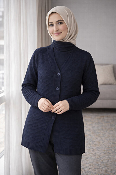 WE AND ME Women's Buttoned Knitwear Cardigan Casual Comfortable Cut