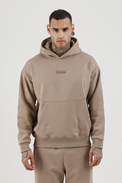 Airlife Border Fz.7 Kangaroo Pocket Men's Hooded Sweatshirt Brown