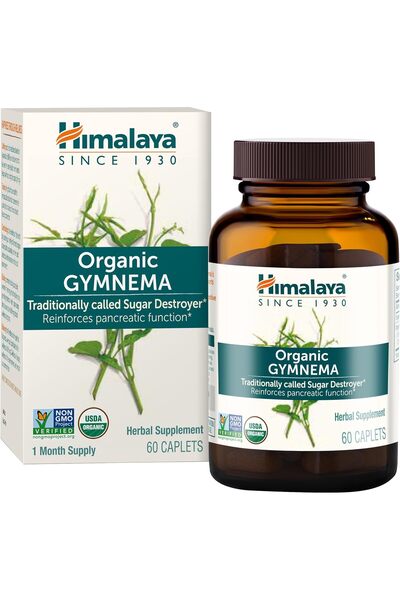 Himalaya Organic Gymnema Sylvestre – Herbal Glucose Metabolism Support 700 mg...