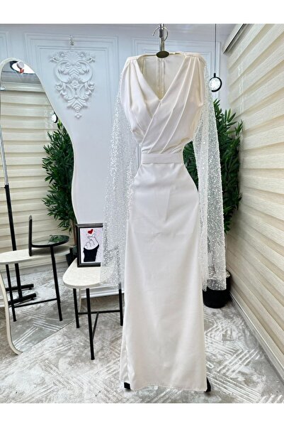 AALK Soft evening dress, taffeta fabric