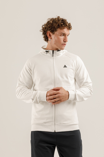 Airlife Saturn Ur7 Pro I Full Length Zippered Men's Hooded Sweatshirt White