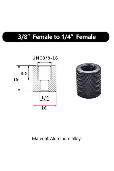 Choice A33-1PCS محول لولبي من 1/4 إلى 3/8 M5 M6 M8 ذكر إلى أنثى لتركيب حامل ث...