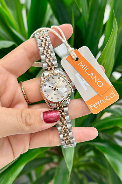 Ferrucci Çelik Kordon Su Geçirmez Garantili Kadın Kol Saati