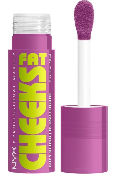 NYX Professional Makeup أحمر خدود سائل من فات تشيكس، يدوم حتى 12 ساعة، لا يبهت، أزرق