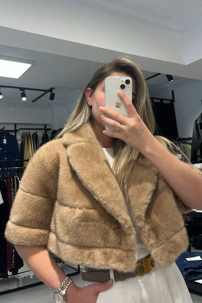 melisa atelier Bolero Model Tasarım Suni Kürk