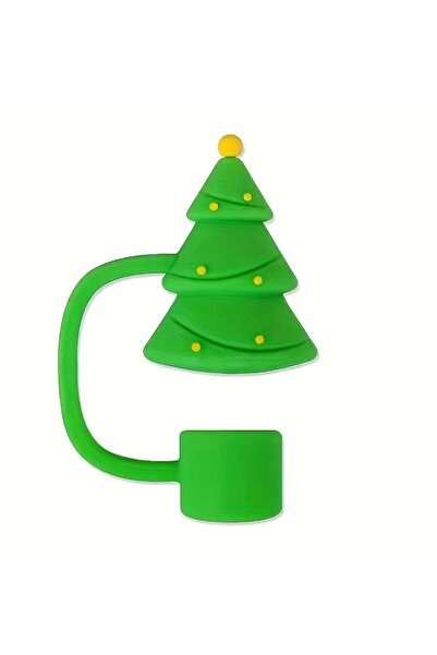 alisa غطاء شفاطة ترمس ثلاثي الأبعاد منقوش لرأس السنة - قابل لإعادة الاستخدام